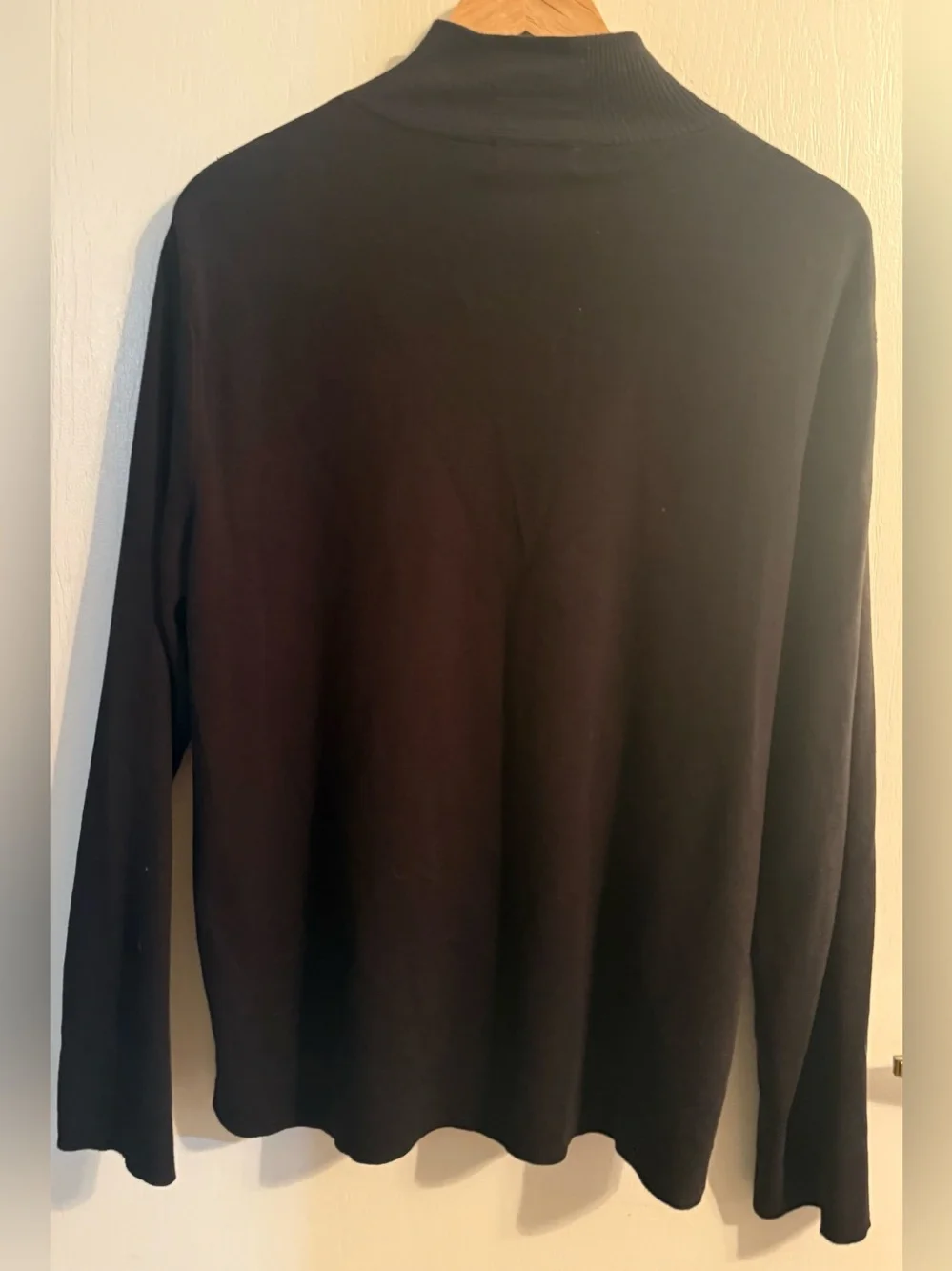 Calvin Klein Men's Black Zip-Up Mock Neck Sweater